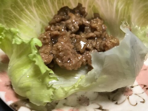 【レタスがなくなる】セルフ肉そぼろ巻き